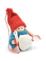 DEKORATIVNÍ PANENKA S TAŠKOU MODRÁ DÍVKA 7,5 CM