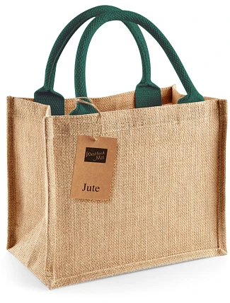 Westford Mill W 412 Jutová nákupní taška Mini 50.0412 natural/forest green