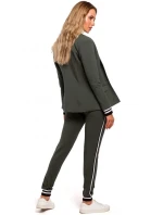 M459 Blejzr s pruhovanými žebrovanými manžetami - černý M459 Blejzr s pruhovanými žebrovanými manžetami - černý