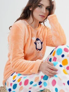 Dámské pyžamo dlouhé Kuličky