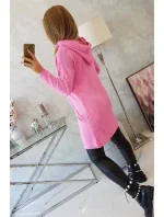 Svetr s obálkou dole světle růžový