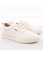 Černé dámské kožené tenisky na podpatku Sergio Leone PB236-S