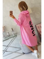 Světle růžová bunda s potiskem