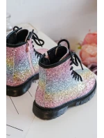 Dětské Brokatové Botky Oceněné Suwakiem Multikolor Saussa