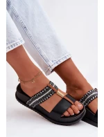 Dámské páskové platformové nazouváky Tahlia Černé