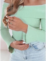 Dámská halenka s odhalenými rameny SHOWIT světle zelená FashionStreet MY2430