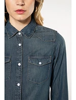 Kariban K 518 Denim halenka s dlouhým rukávem 20.K518 blue jean Kariban K 518 Denim halenka s dlouhým rukávem 20.K518 blue jean