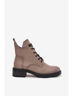 Dámské kotníkové boty na podpatku Vinceza – šedé