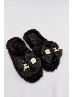 Dámské pantofle s kožíškem Nolara – černé