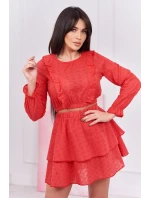 Boho červené šaty