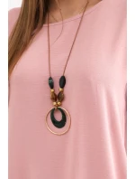 Šaty s kapsami a přívěskem tmavě pudrově růžová