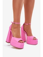 Dámské Sandály Na Podpatku A Platformě Růžové Beloria