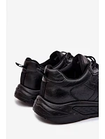 Pánské Eko Kožené Tenisky Černé Torven