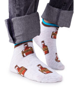 Yoclub Bavlněné ponožky Vzory Barvy SKS-0086F-C300 Grey