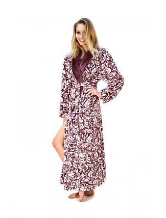 Dámský župan Flora 2556 4803 Fialová s bílou - Vestis