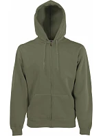 Fruit of the Loom Premium Hooded Sweat Jacket Mikina s kapucí 16.2034 classic olive Fruit of the Loom Premium Hooded Sweat Jacket Mikina s kapucí 16.2034 classic olive