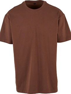 Build your Brand BY 102 Oversize tričko z těžké bavlny 56.0102 chocolate brown