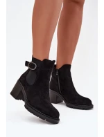 Boty na podpatku model 216653 Step in style Boty na podpatku model 216653 Step in style