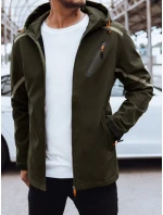 Pánská softshellová bunda s kapucí zelená FashionStreet TX4480