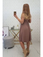 Šaty se širokými ramínky cappuccino Šaty se širokými ramínky cappuccino