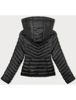 Černá dámská bunda pro přechodné období s kapucí (5M3170-392) Černá dámská bunda pro přechodné období s kapucí (5M3170-392)