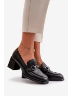 Elegantní Dámské Kožené Polobotky Na Podpatku Černé Vinceza 91116 Elegantní Dámské Kožené Polobotky Na Podpatku Černé Vinceza 91116