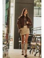 Dámské Semišové Kozačky Před Koleno Lewski 3615 Cappucino