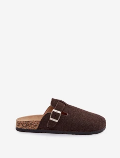 Pánské pantofle s přezkou čokoládové Luvan