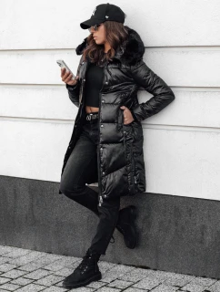 Dámská prošívaná zimní bunda s kapucí černá ULTRAWAY FashionStreet TY4628