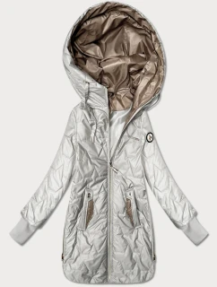 Dámská bunda s bočními zipy Goodlookin light beige (B8578-9)