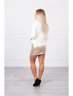 Dvouvrstvá sukně s expresní béžovou barvou