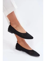 Dámské síťované baleríny Alvona – černé