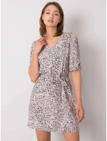 Dámské šaty LK SK 508079.47P Pudr růžová vzor - Lakerta