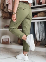 Dámské kalhoty chinos s páskem RELCIX khaki FashionStreet UY2582