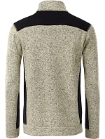 Daiber JN 862 Pánská pracovní bunda pletený fleece - Strong 02.0862 stone melange/black