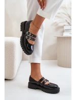 Dámské Lakované Polobotky S Pásky Černé Terione