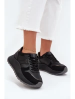 Zateplené dámské sneakers na platformě Big Star SS274007 HI-POLY SYSTEM černé