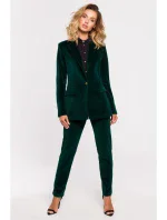 M643 Sametové sako s jedním knoflíkem - zelené M643 Sametové sako s jedním knoflíkem - zelené
