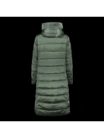 Dámská zimní bunda s kapucí CMP zateplený kabát dlouhý zelený (34K0046F/E621)
