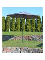 ZAHRADNÍ SLUNEČNÍK 300 CM SKLÁDACÍ ŠEDÝ