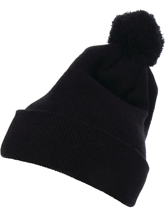 Flexfit 1501P Pletená čepice s bambulí 55.501P black