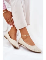 Dámské Ploché Baletky S Leskem Zlaté Tatorelis