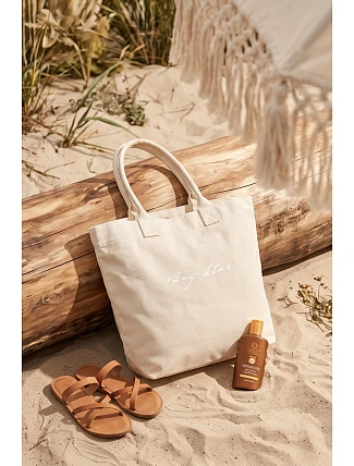Textová Taška Shopper Big Star RR574237 Světle Béžová