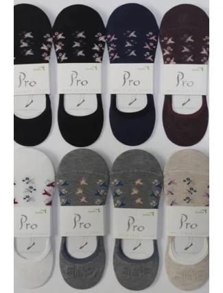 DÁMSKÉ BAMBUSOVÉ BOTY NA NOHY SE SILIKONEM 20709 36-40 MIX