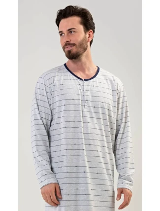 Pánská noční košile s dlouhým rukávem Filip