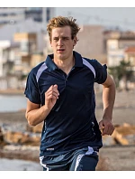 Spiro S 177M Pánské týmové piqué polo 29.177M white/navy