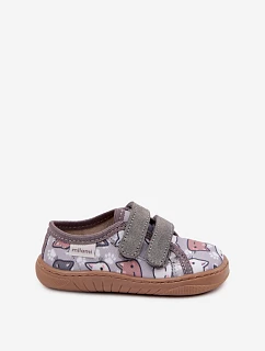Dětské barefoot pantofle s kočkami Milami šedé Saphira