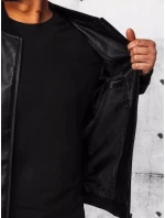 Pánská kožená bunda černá FashionStreet TX4331