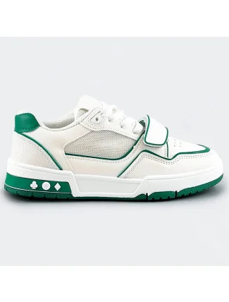 Bílo-zelené dámské dvoubarevné tenisky "adidasky" (AD-585) Bílo-zelené dámské dvoubarevné tenisky "adidasky" (AD-585)