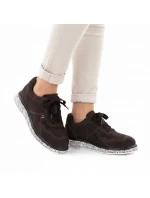 Dámské semišové hnědé kožené polobotky Vinceza 66903